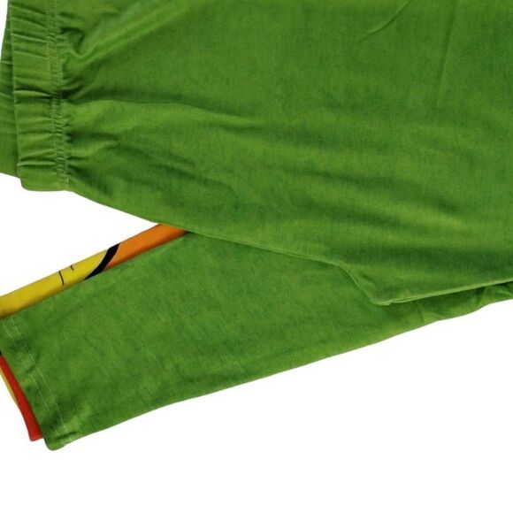 Womens Leggings Sz Small‎ Cats Design Colorful Green Stretch Exercise Activewear - Picture 7 of 14